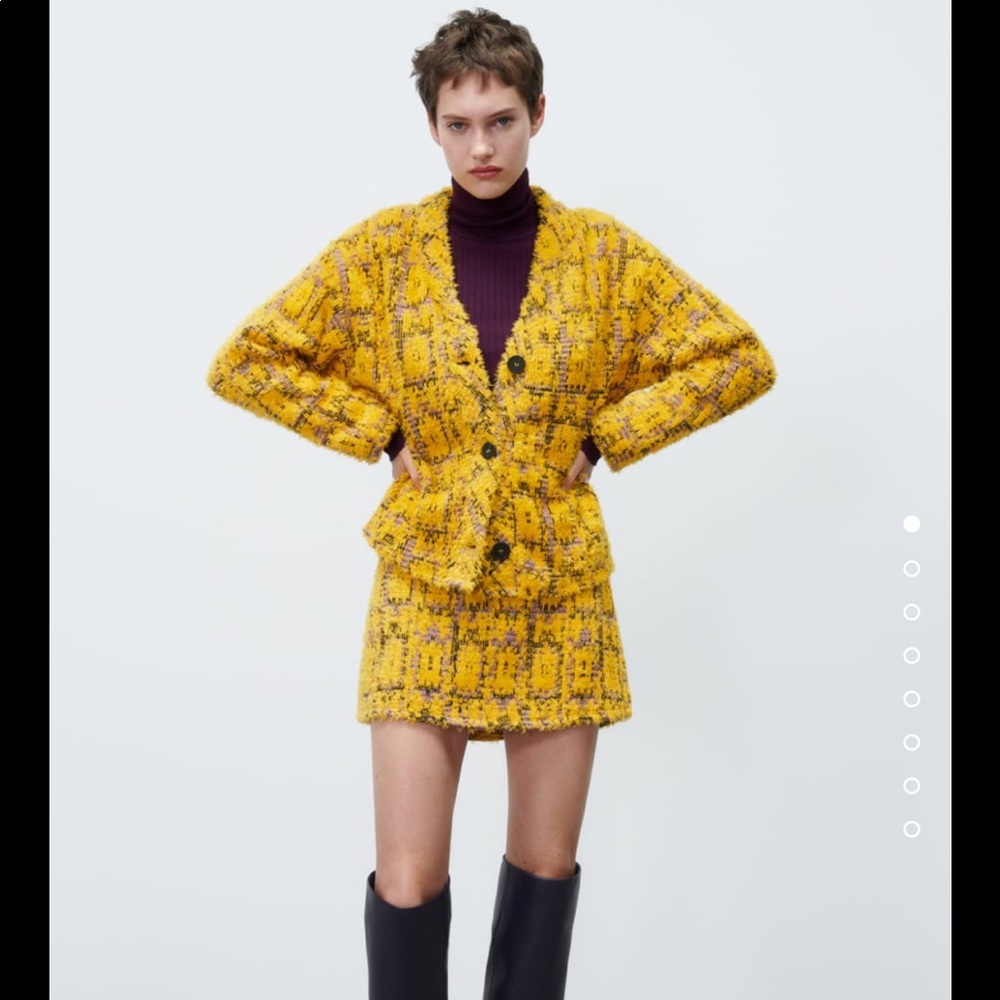 🆕 Zara Jacquard Print Jacket & Skirt Set SIZE Medium & Large